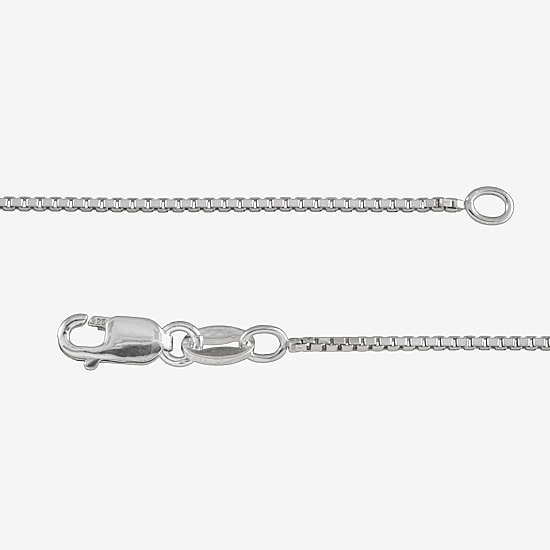 Made in Italy Womens Sterling Silver 16 Inch Box Chain Necklace