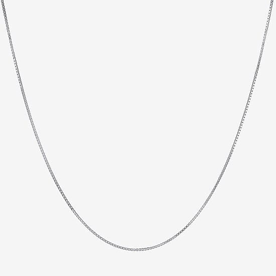Made in Italy Womens Sterling Silver 16 Inch Box Chain Necklace