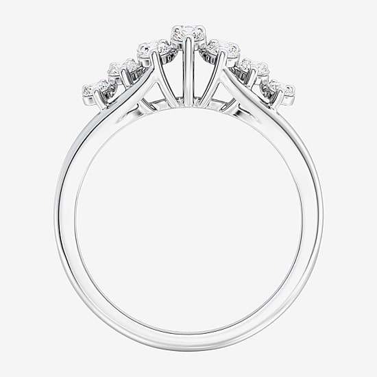 Womens 1 CT. T.W. Lab Grown White Diamond Sterling Silver Cocktail Ring