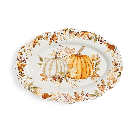 Linden Street Terra Pumpkin Stoneware Serving Platter