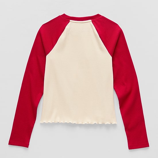 Thereabouts Little & Big Kid Girls Round Neck Long Sleeve Regular Fit Graphic T-Shirt