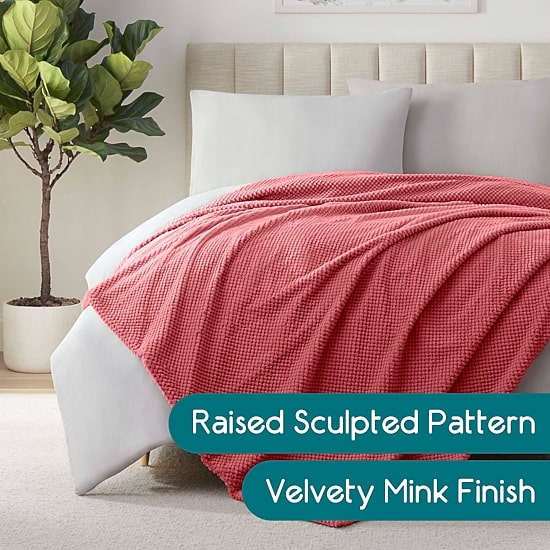 Vellux Ultra Soft Light Weight Plush Texture Blanket