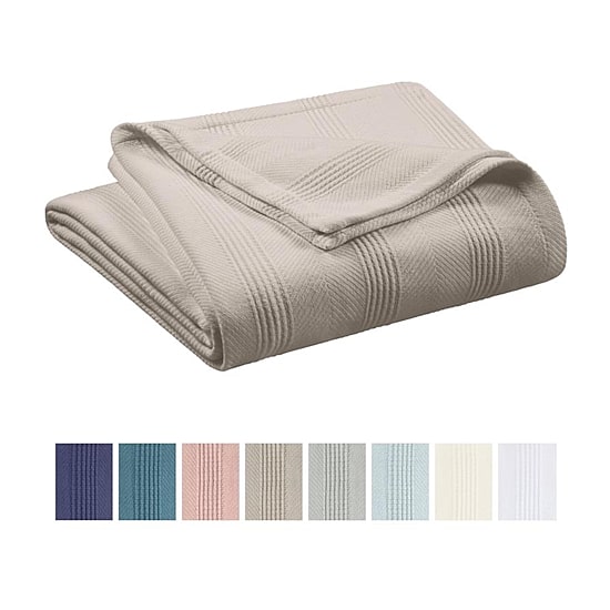 Vellux All Season Knit Cotton Collection Blanket