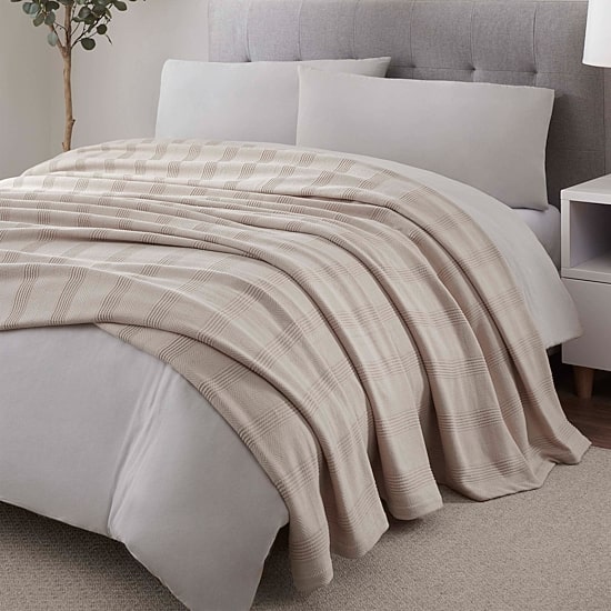 Vellux All Season Knit Cotton Collection Blanket