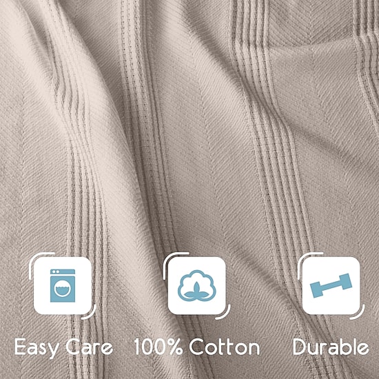 Vellux All Season Knit Cotton Collection Blanket