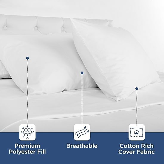 Martex Sweet Dreams 2 Pack Soft/Medium Density Bed Pillow