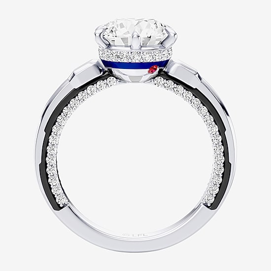 Star Wars Fine Jewelry Star Wars Fine Jewelry R2-D2 (F / Si1) Womens 2 3/8 Ct. T.W. Lab Grown White Diamond 10K Gold Round Star Wars Engagement Ring