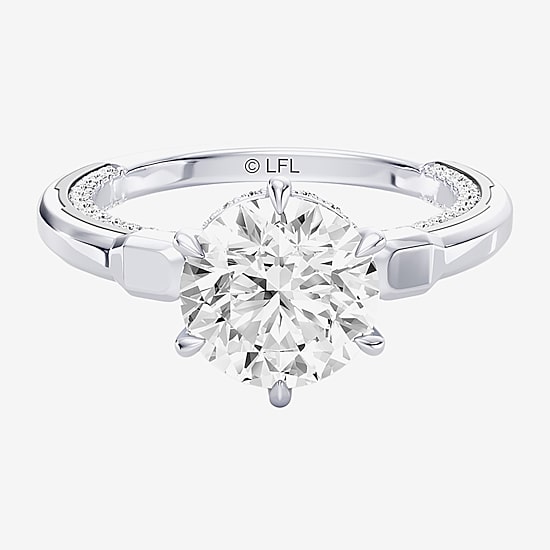 Star Wars Fine Jewelry Star Wars Fine Jewelry R2-D2 (F / Si1) Womens 2 3/8 Ct. T.W. Lab Grown White Diamond 10K Gold Round Star Wars Engagement Ring