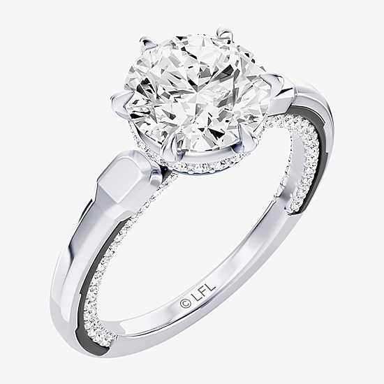 Star Wars Fine Jewelry Star Wars Fine Jewelry R2-D2 (F / Si1) Womens 2 3/8 Ct. T.W. Lab Grown White Diamond 10K Gold Round Star Wars Engagement Ring