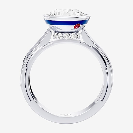 Star Wars Fine Jewelry Star Wars Fine Jewelry R2-D2 (F / Si1) Womens 3 1/8 Ct. T.W. Lab Grown White Diamond 10K Gold Round Star Wars Engagement Ring