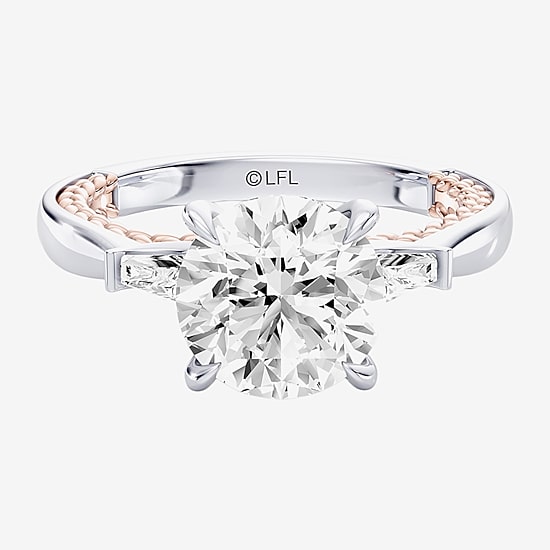 Star Wars Fine Jewelry Star Wars Fine Jewelry Princess Leia (F / Si1) Womens 2 1/5 CT. T.W. Lab Grown White Diamond 10K Gold Round Star Wars Engagement Ring