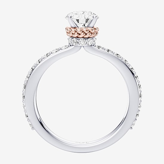 Star Wars Fine Jewelry Star Wars Fine Jewelry Princess Leia (F / Si1) Womens 1 1/2 CT. T.W. Lab Grown White Diamond 10K Gold Round Star Wars Side Stone Engagement Ring