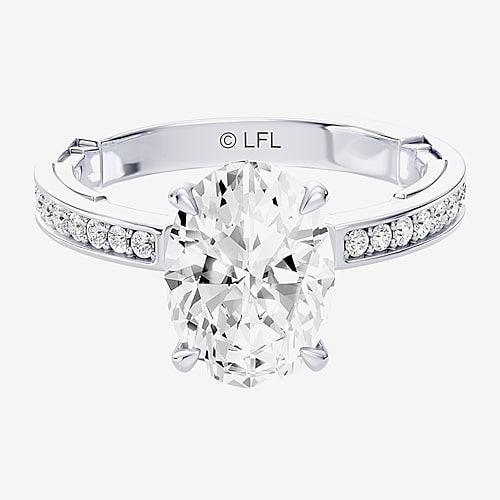 Star Wars Fine Jewelry Star Wars Fine Jewelry R2-D2 (F / Si1) Womens 2 3/8 Ct. T.W. Lab Grown White Diamond 10K Gold Oval Star Wars Side Stone Engagem
