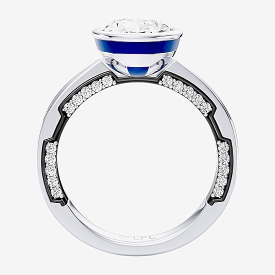 Star Wars Fine Jewelry Star Wars Fine Jewelry R2-D2 (F / Si1) Womens 2 3/4 CT. T.W. Lab Grown White Diamond 10K Gold Oval Star Wars Engagement Ring