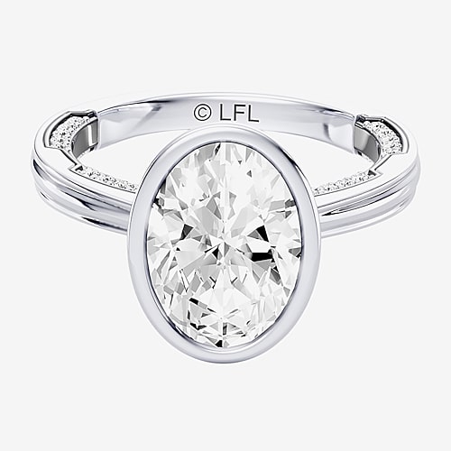Star Wars Fine Jewelry Star Wars Fine Jewelry R2-D2 (F / Si1) Womens 2 3/4 CT. T.W. Lab Grown White Diamond 10K Gold Oval Star Wars Engagement Ring, 6