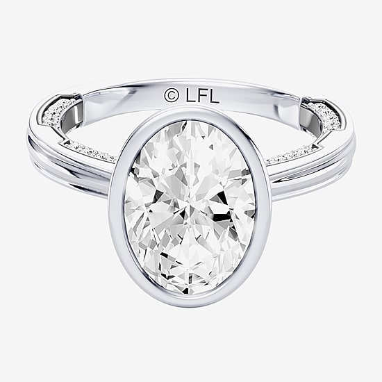 Star Wars Fine Jewelry Star Wars Fine Jewelry R2-D2 (F / Si1) Womens 2 3/4 CT. T.W. Lab Grown White Diamond 10K Gold Oval Star Wars Engagement Ring