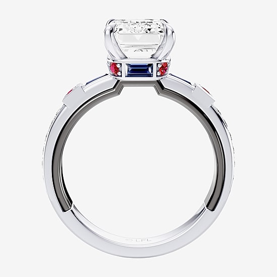 Star Wars Fine Jewelry Star Wars Fine Jewelry R2-D2 (F / Si1) Womens 3 1/5 Ct. T.W. Lab Grown White Diamond 10K Gold Star Wars Side Stone Engagement Ring