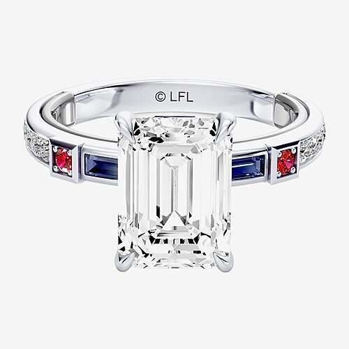 Star Wars Fine Jewelry Star Wars Fine Jewelry R2-D2 (F / Si1) Womens 3 1/5 Ct. T.W. Lab Grown White Diamond 10K Gold Star Wars Side Stone Engagement R