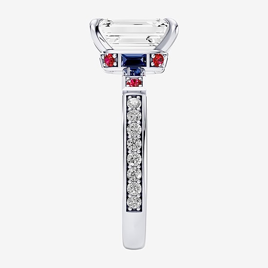 Star Wars Fine Jewelry Star Wars Fine Jewelry R2-D2 (F / Si1) Womens 3 1/5 Ct. T.W. Lab Grown White Diamond 10K Gold Star Wars Side Stone Engagement Ring
