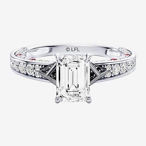 Star Wars Fine Jewelry Star Wars Fine Jewelry Darth Vader (F / Si1) Womens 1 1/2 CT. T.W. Lab Grown White Diamond 10K Gold Star Wars Side Stone Engage
