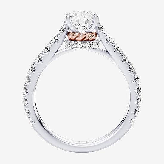Star Wars Fine Jewelry Star Wars Fine Jewelry Princess Leia (F / Si1) Womens 1 3/4 CT. T.W. Lab Grown White Diamond 10K Gold Round Star Wars Side Stone Engagement Ring