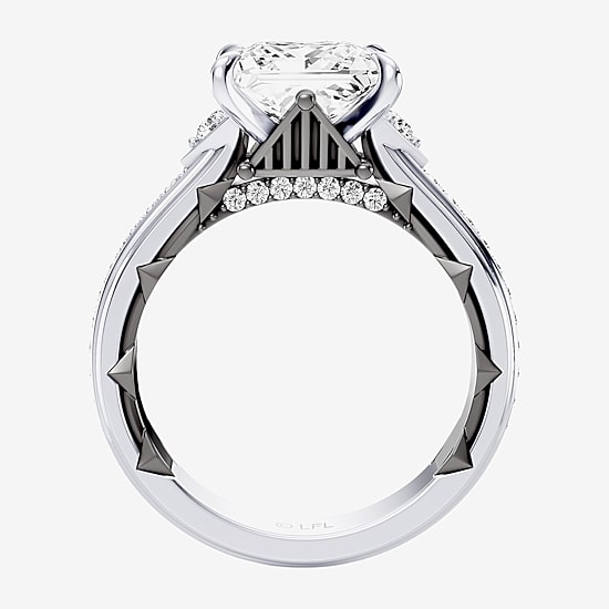 Star Wars Fine Jewelry Star Wars Fine Jewelry Darth Vader (F / Si1) Womens 3 1/3 Ct. T.W. Lab Grown White Diamond 10K Gold Star Wars Side Stone Engagement Ring
