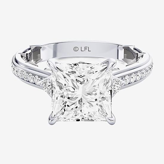 Star Wars Fine Jewelry Star Wars Fine Jewelry Darth Vader (F / Si1) Womens 3 1/3 Ct. T.W. Lab Grown White Diamond 10K Gold Star Wars Side Stone Engagement Ring