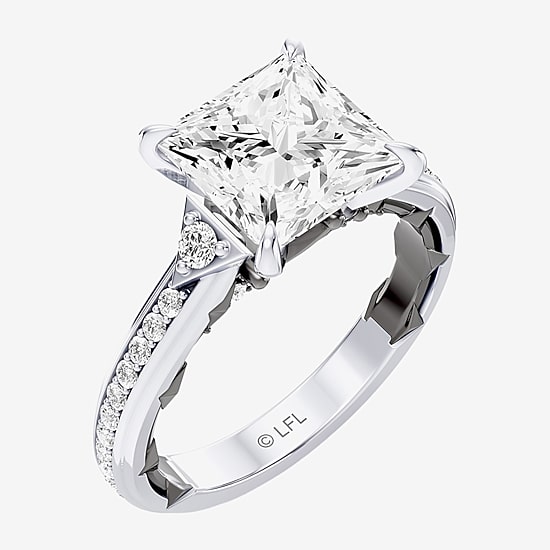 Star Wars Fine Jewelry Star Wars Fine Jewelry Darth Vader (F / Si1) Womens 3 1/3 Ct. T.W. Lab Grown White Diamond 10K Gold Star Wars Side Stone Engagement Ring