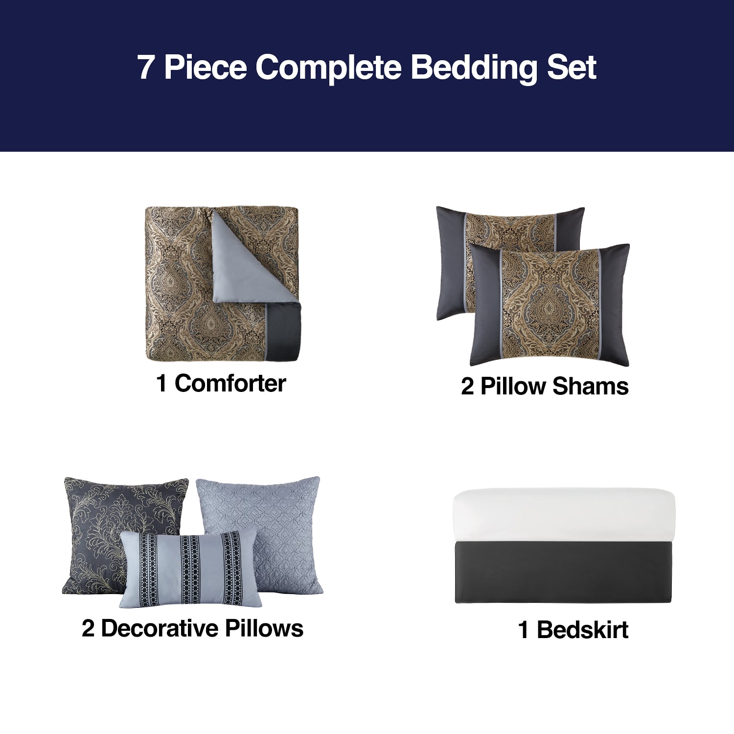 Broadhaven Bailey 7-pc. Comforter Set