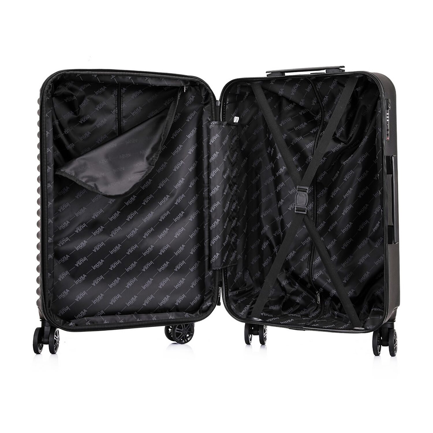 InUSA Ally 24 Inch Hardside Expandable LIGHTWEIGHT Checked Spinner Luggage