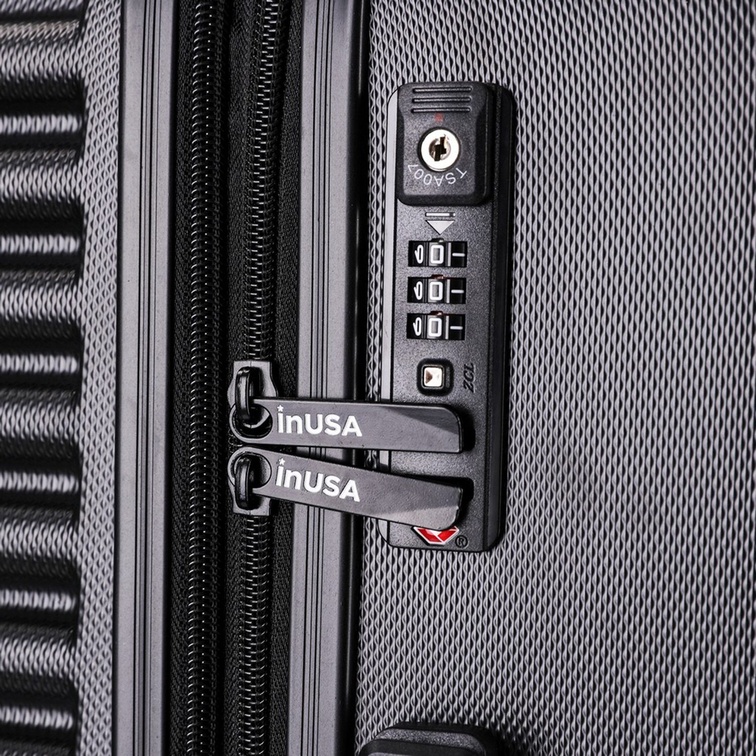 InUSA Ally 24 Inch Hardside Expandable LIGHTWEIGHT Checked Spinner Luggage