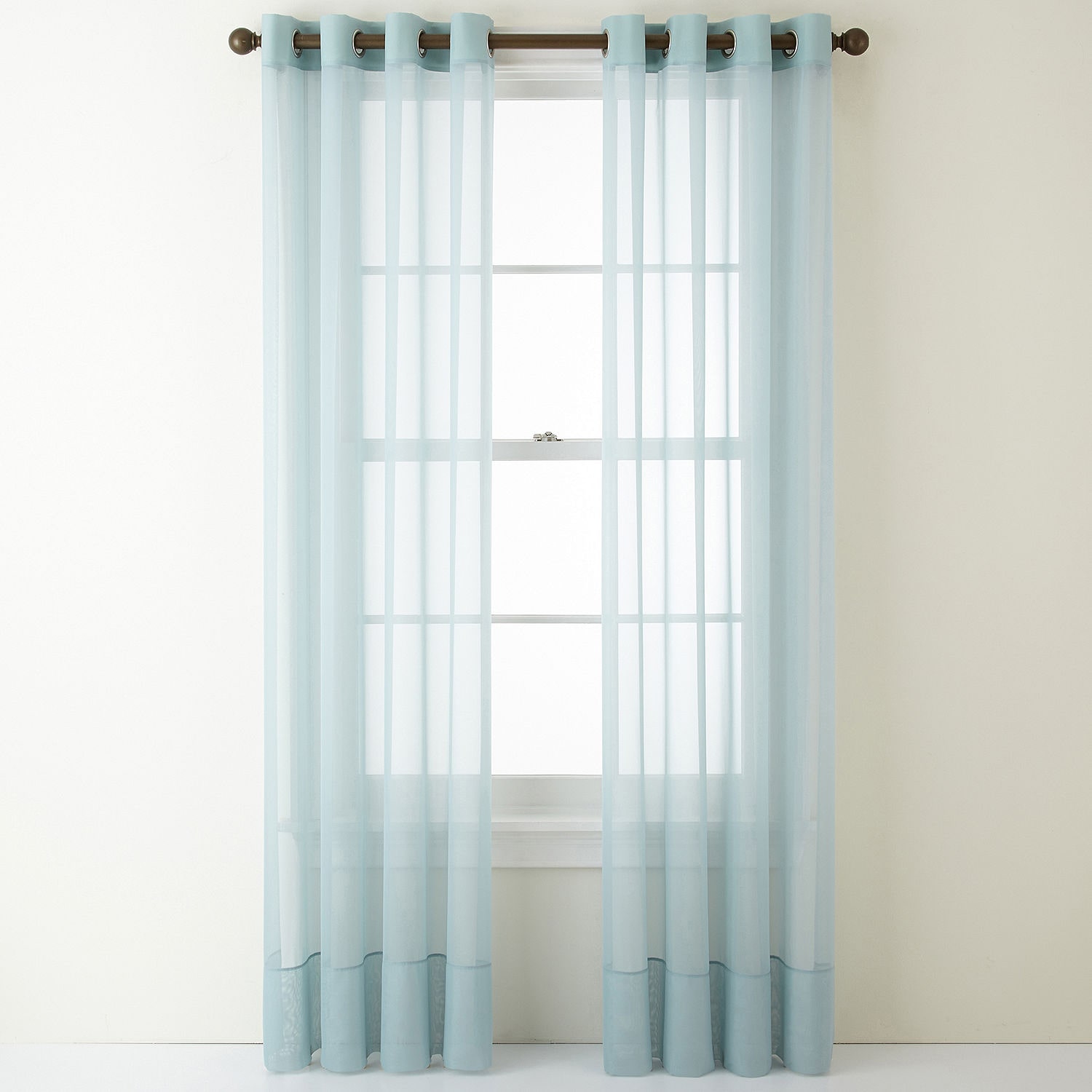 Home Expressions Lisette Grommet Top Sheer Single Curtain Panel