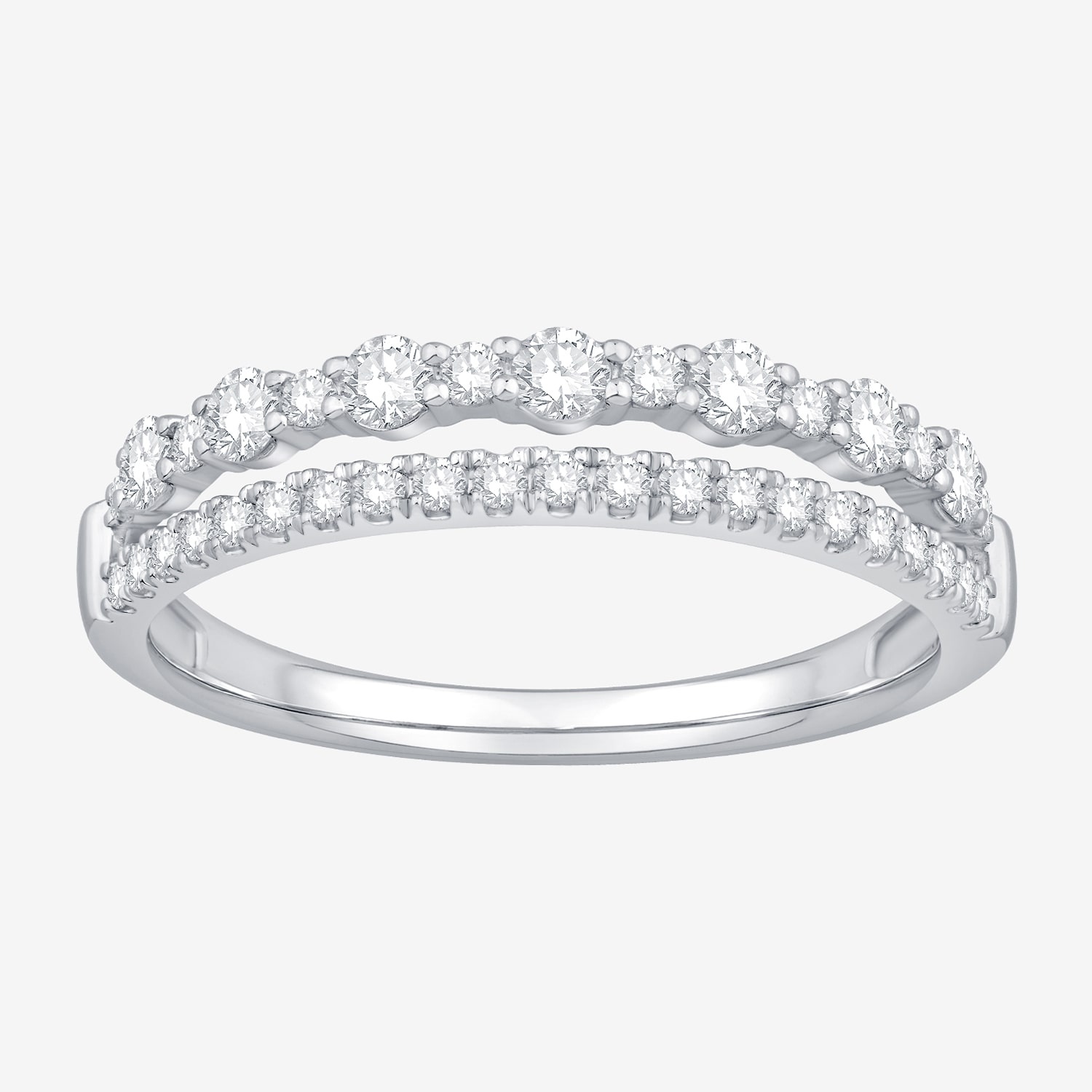 Womens 1/2 CT. T.W. Natural White Diamond 10K Gold Wedding Band