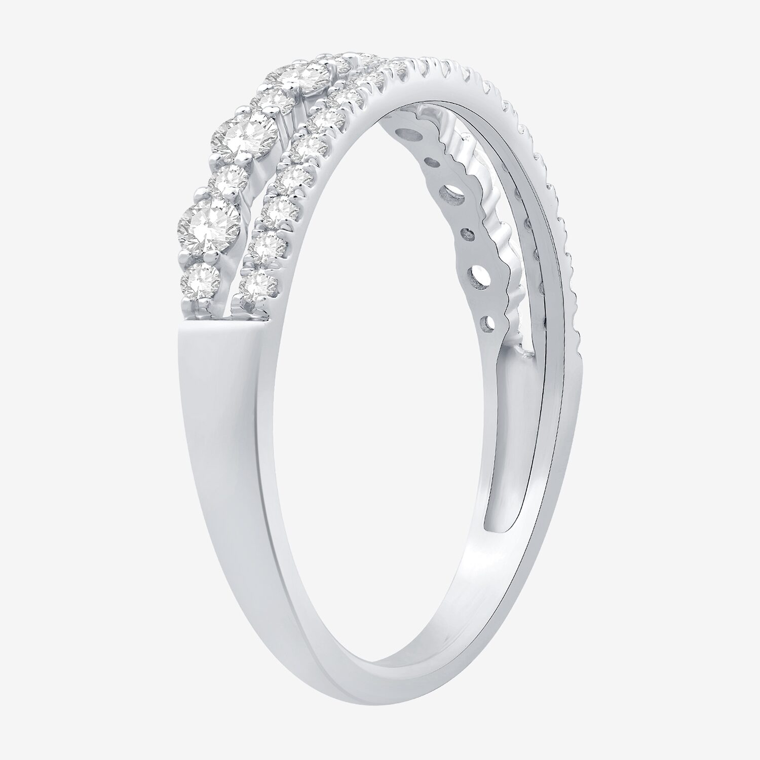 Womens 1/2 CT. T.W. Natural White Diamond 10K Gold Wedding Band