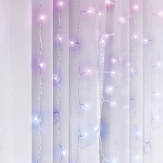 West & Arrow White/Pink/Purple LED Curtain Light 96