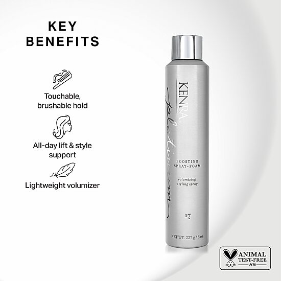 Kenra Professional Platinum Boosting Spray Foam Hair Mousse 8 oz.