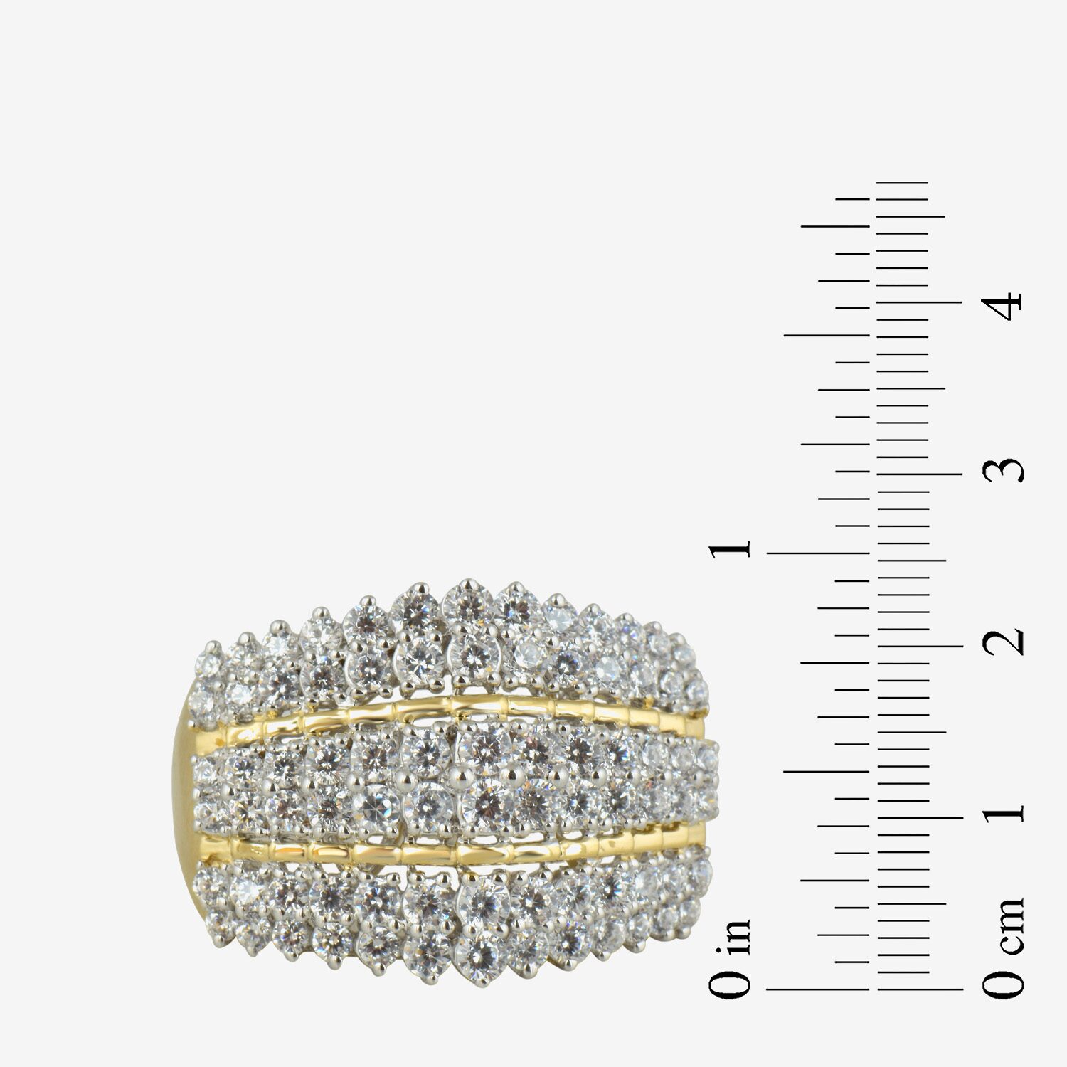 Womens 2 CT. T.W. Natural White Diamond 10K or 14K  White or Yellow Gold Cocktail Ring