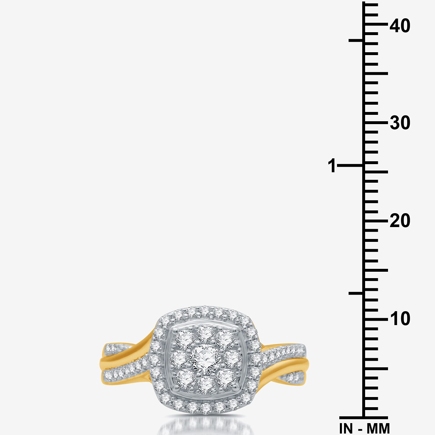 I Said Yes (H-I / I1) Womens 3/4 CT. T.W. Lab Grown White Diamond Sterling Silver Cushion Side Stone Halo Bridal Set