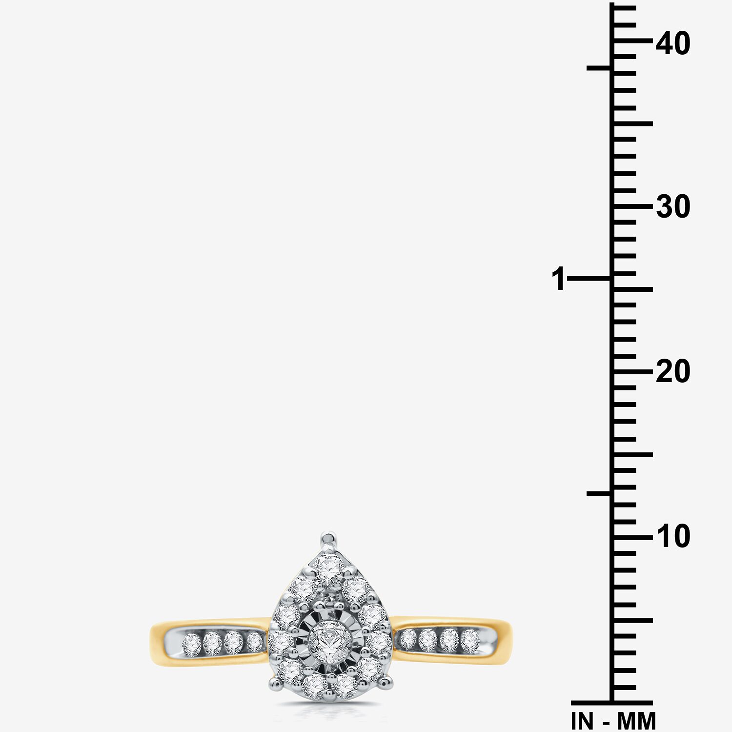 I Said Yes (H-I / I1) Womens 3/8 CT. T.W. Lab Grown White Diamond Sterling Silver Pear Side Stone Halo Bridal Set