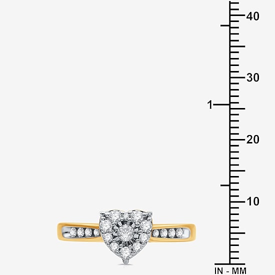 I Said Yes (H-I / I1) Womens 3/8 CT. T.W. Lab Grown White Diamond Sterling Silver or 14K Gold Over Silver Heart Bridal Set