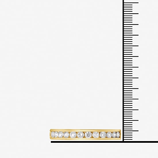 1 CT.T.W. Natural Diamond 14K Yellow Gold Eternity Wedding Band