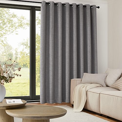 Tru-barrier Window Solutions Tru-barrier Sunbarrier Blackout Snap In Liner Grommet Top Blackout Set Of 2 Curtain Panel In Gray