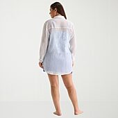 beach cover up dresses jcpenney Swimsuit Cover-Ups - Women down shirt dress has