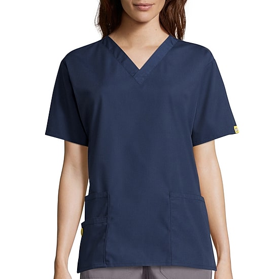 Wink® Origins Bravo 3-Pocket Womens V Neck Short Sleeve Tag Free Scrub Top