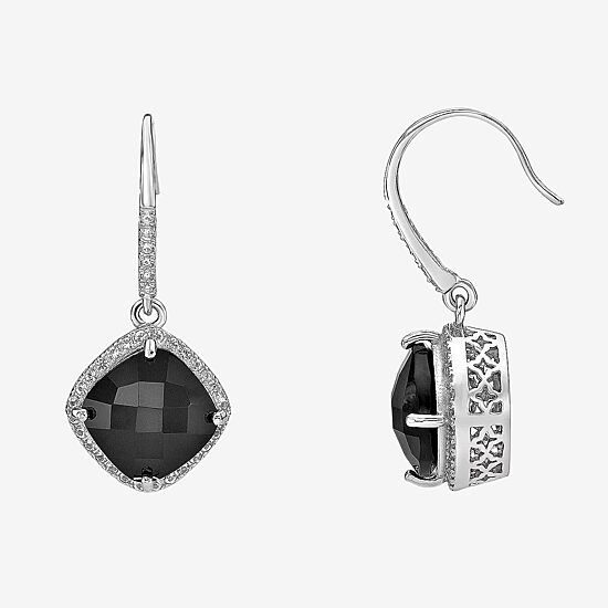 Genuine Black Onyx Sterling Silver Cushion Set