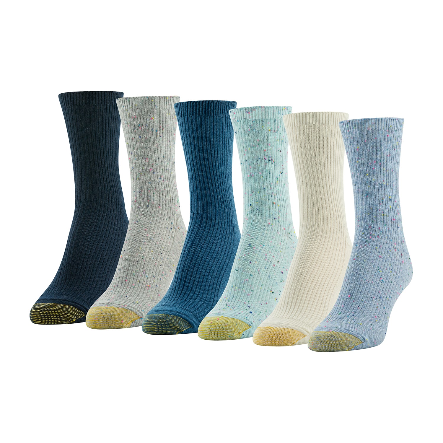 Gold Toe Lifestyle Casuals Womens 6 Pair Crew Socks