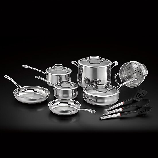 Cuisinart Contour Stainless Steel 14-pc. Cookware Set With Tools