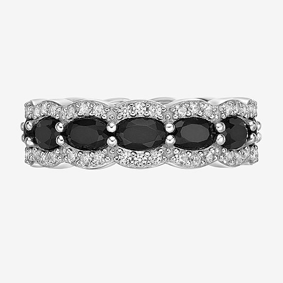 Womens Genuine Black Onyx Sterling Silver Cocktail Ring