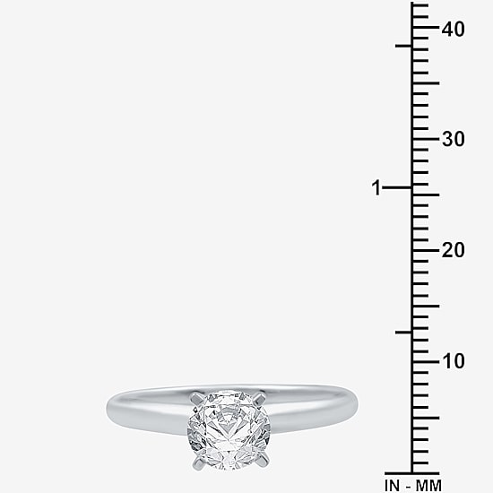 (F / VS2) Womens 1 CT. Lab-Grown White Diamond 14K Gold Round Solitaire Engagement Ring