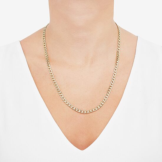 Made in Italy Unisex Adult 18 - 22 Inch 10K Gold Link Necklace